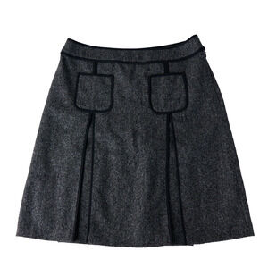 Cerruti 1881 A-Line Skirt Womens 10‎ Wool Academia Minimalist Office Siren Y2K